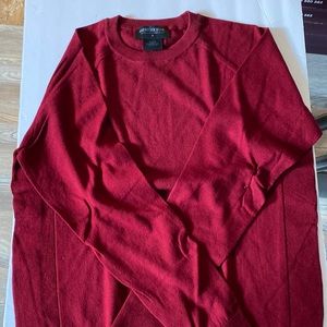 American Giant red size med merino wool sweater